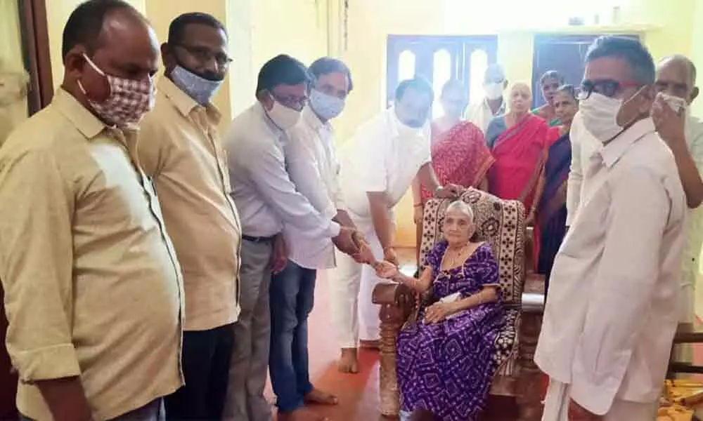 99-year-old woman from Telangana donates Rs 9999 to CM relief fund on her birthday