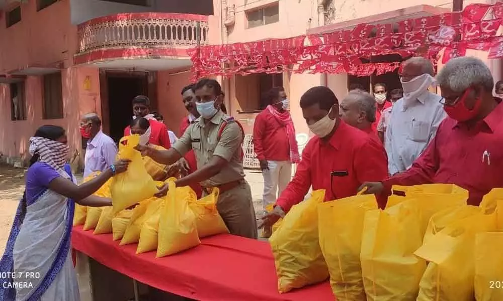 May Day celebrated in coal region Peddapalli