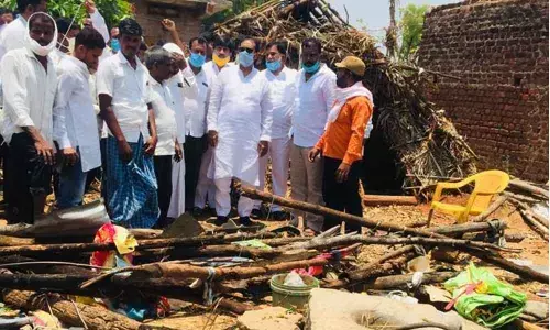 Kamareddy: Mohammed Ali Shabbir demands compensation for rain-hit farmers