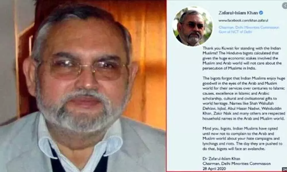 Delhi Minorities Commission Chairman Zafarul Islam Faces Sedition Charges Over Facebook Post