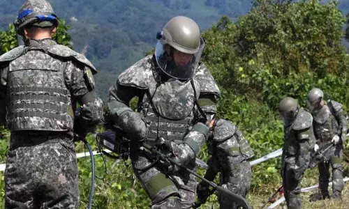 Multiple gunshots from North Korea hit South Korean border guard post