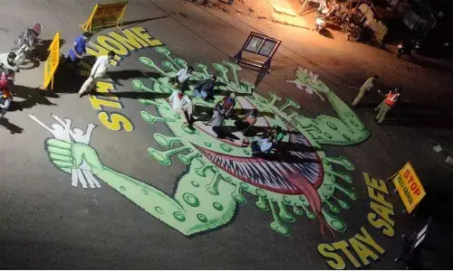 Hyderabad: Covid graffiti turns cynosure of all eyes