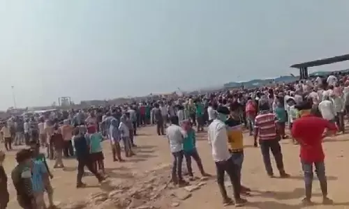 Yadadri Thermal plant workers demand wages or transportation