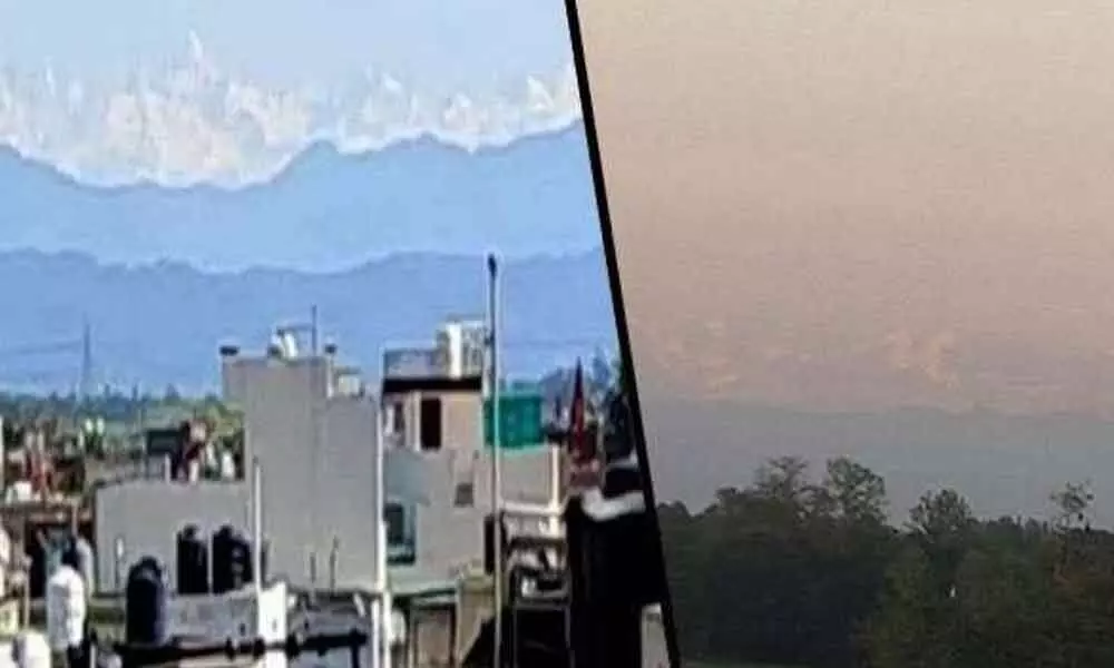 Mount Everest visible from Bihar village