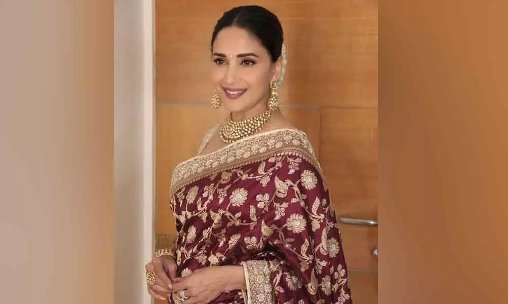 Madhuri Dixit Inspired Stylish Hairstyles To Try For Sagan Ceremony!