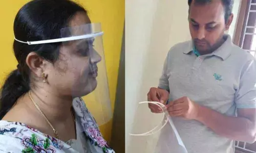 Amaravati: SRM faculty designs 20 face shield against corona