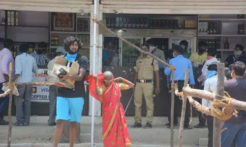 Telangana government against home delivery of liquor