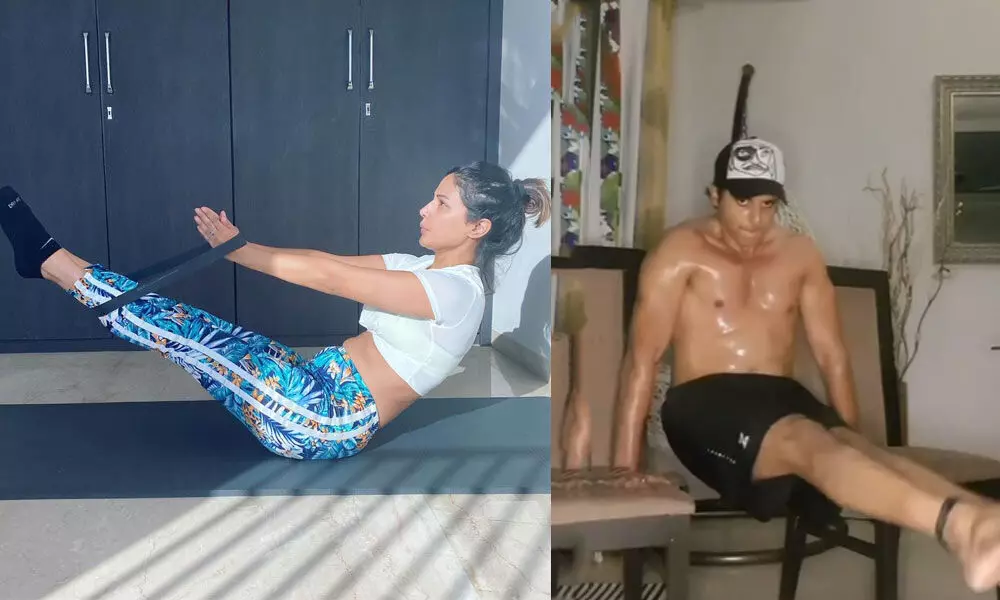 Hina Khan And Karanvir Bohra Turn As Todays Fitness Inspo