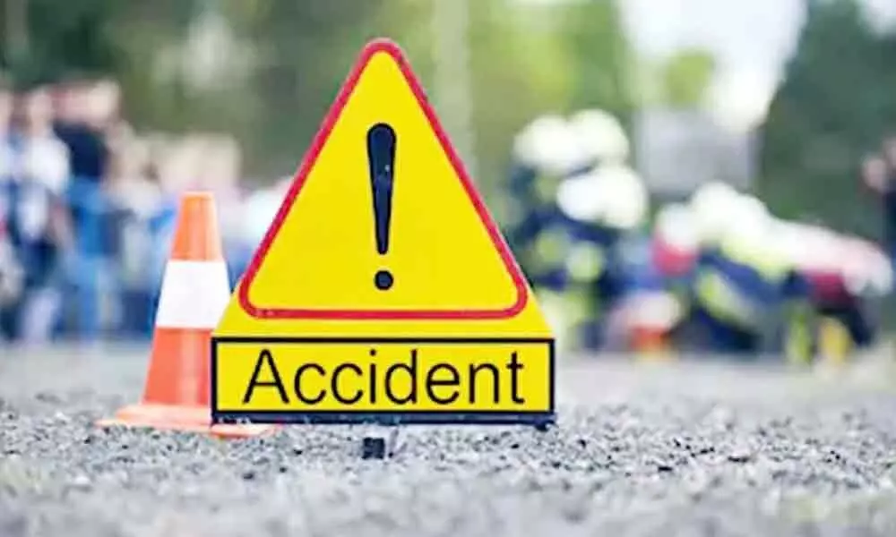 Two dead after a car rams into a stationary lorry in Srikakulam
