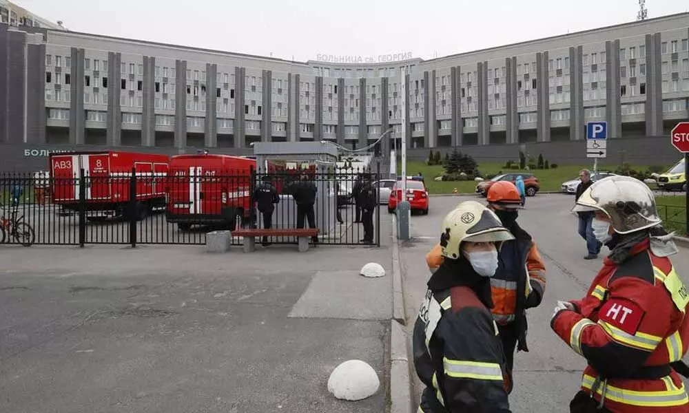 Fire at Russian hospital in St.Petersburg kills 5 coronavirus patients