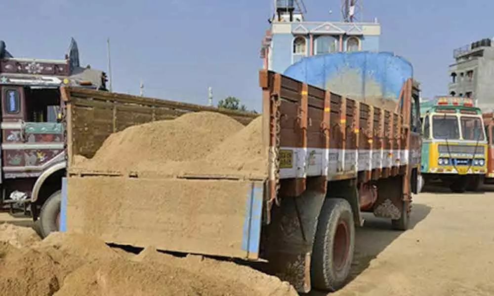 Nellore: Officials make sand stocks ready for supply