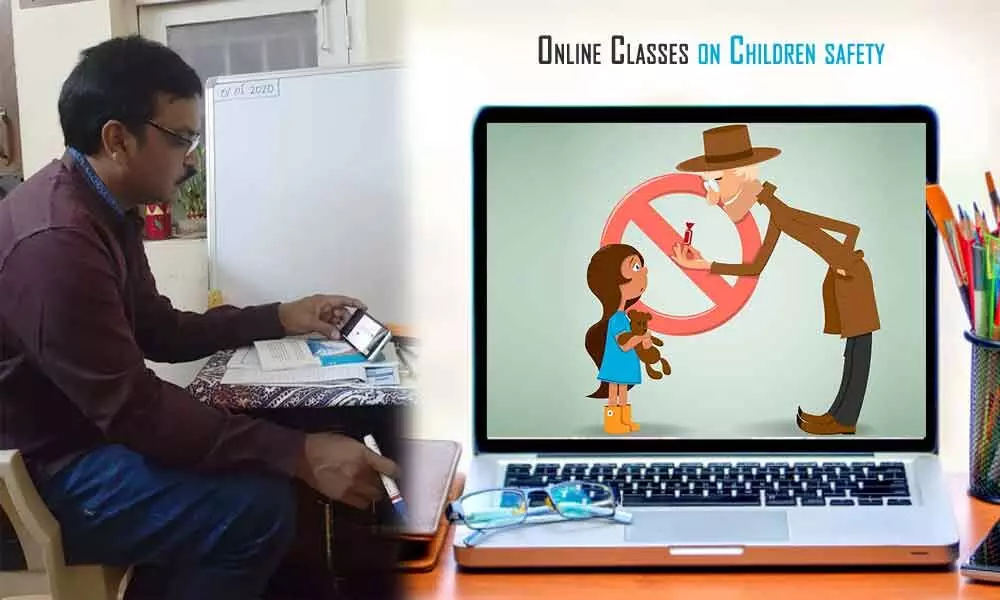 Visakhapatnam: Children safety lessons go online through cartoonist B Hari Venkata Ramana