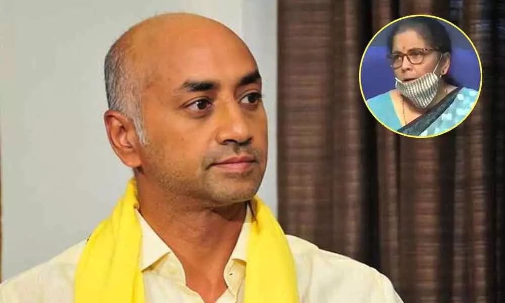 Guntur: MP Galla Jayadev urged Nirmala Sitharaman to consider announcing a special package to migrant workers