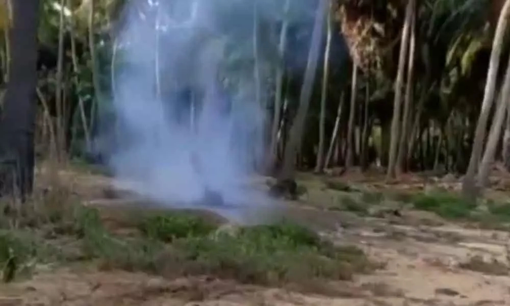 Gas Leakage from ONGC Pipeline near Throorpupalem, East Godavari District