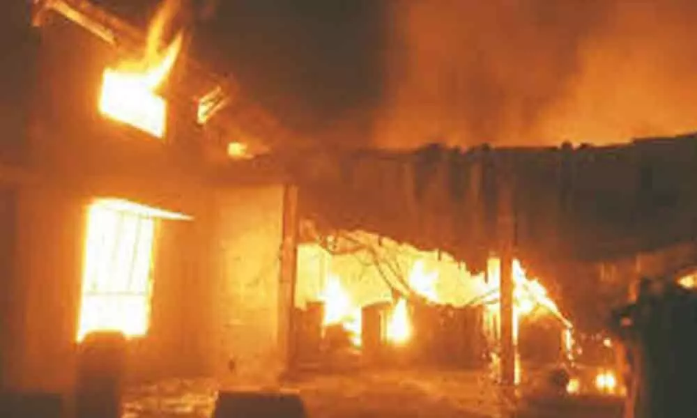Hyderabad: Fire breaks out at three scrap godowns in Jeedimetla