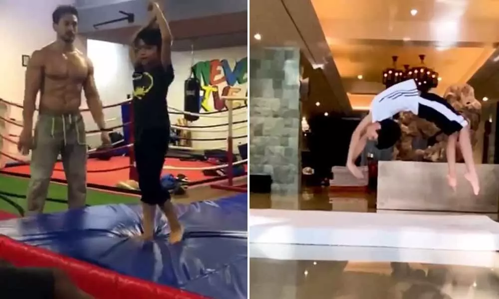Vivaan Raj Kundras Amazing Perfect Gymnastic Back Flip Makes His Mom Proud