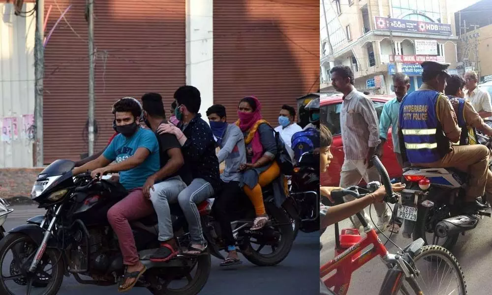 Hyderabad: Huge traffic violations even during lockdown