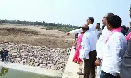 Telangana: Harish Rao lays foundation stone for check dam on Manjeera river