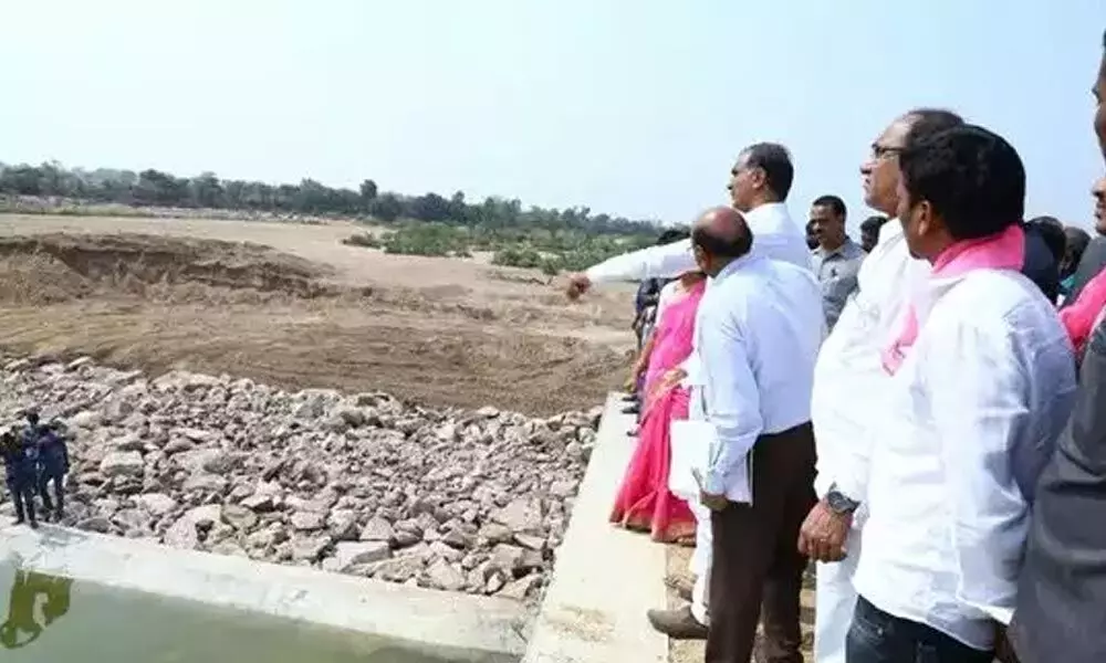 Telangana: Harish Rao lays foundation stone for check dam on Manjeera river
