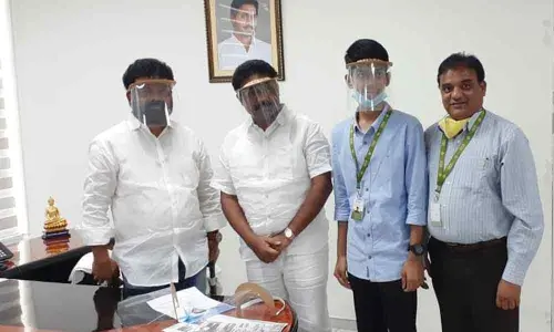 Aditya makes SRM AP proud by developing face shield