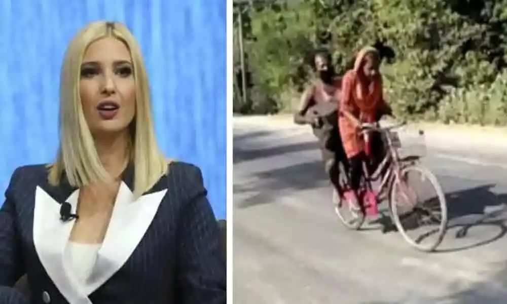 Ivanka praises Indian girl who cycled down 1200km carrying ailing father