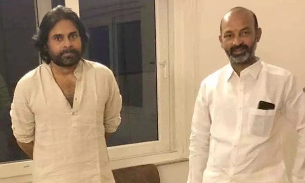 Amaravati: Telangana BJP president Bandi Sanjay Kumar met Pawan Kalyan