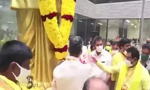 Mahanadu commenced by paying tributes to NTR