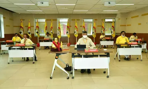 Mangalagiri Tahasildar issues COVID-19 notices to TDP office amid Mahanadu