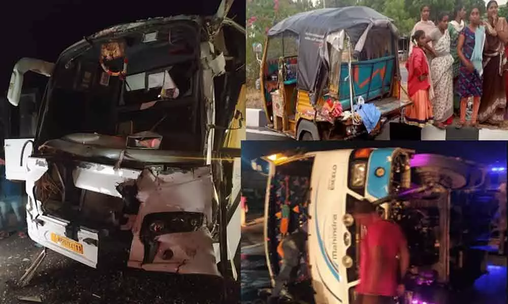 Ongole wakes up to a series of road accidents on Wednesday, no casualties reported