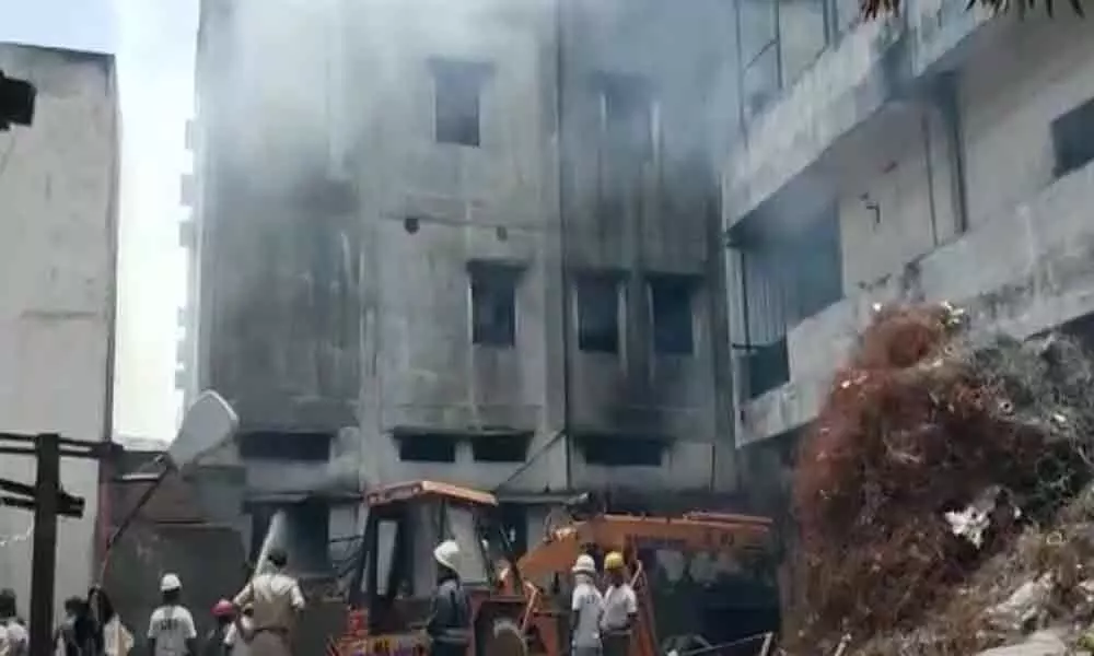 Fire at fan manufacturing unit in Hyderabad
