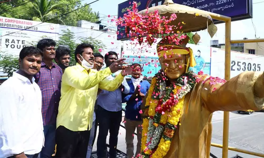 Tirupati: TDP leaders pay tributes to NTR on the occasion of his 97th birth anniversary