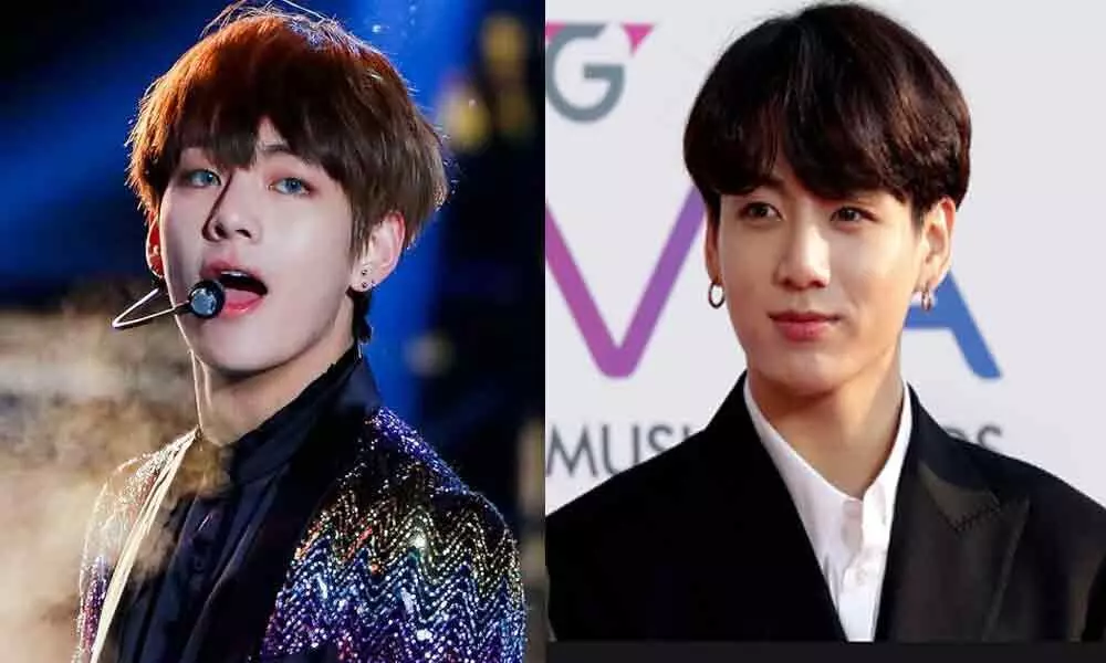 K Pop Singers V Taehyung, Jungkook