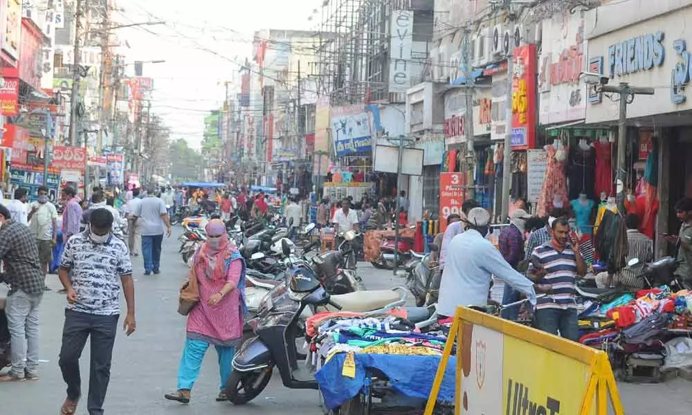Shops in Beasant Road, Vijayawada  	Photo: Ch Venkata Mastan