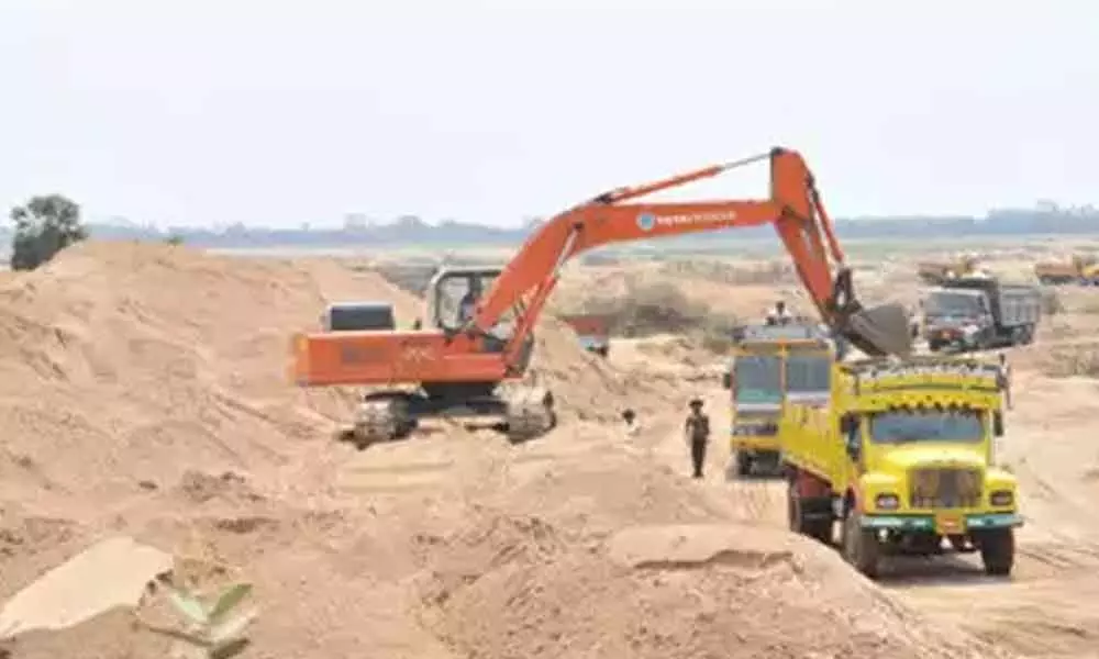 Srikakulam: Illegal sand mining rampant on Andhra and Odisha border