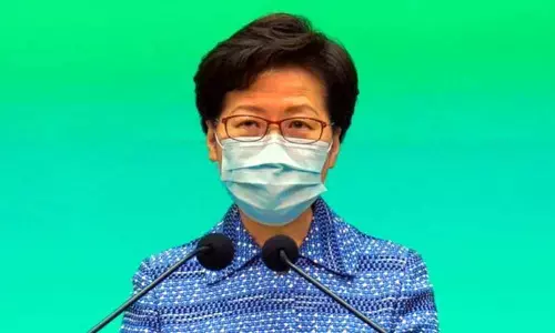 Hong Kong leader Carrie Lam accuses foreign critics of double standards