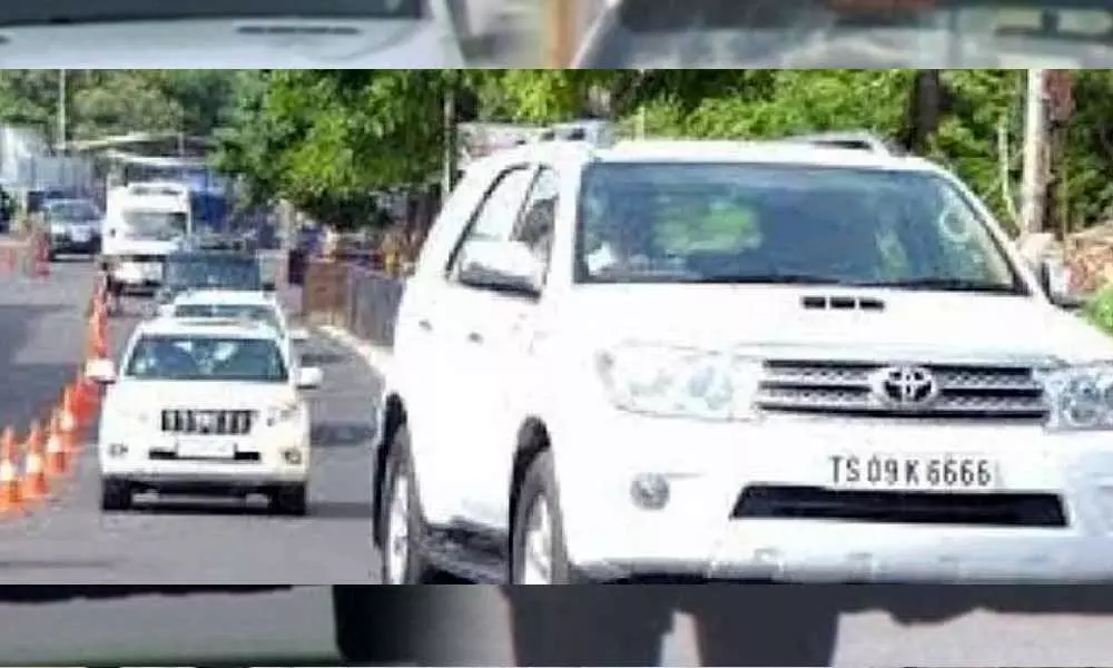 Telangana CM KCRS convoy vehicle issued over-speeding challan