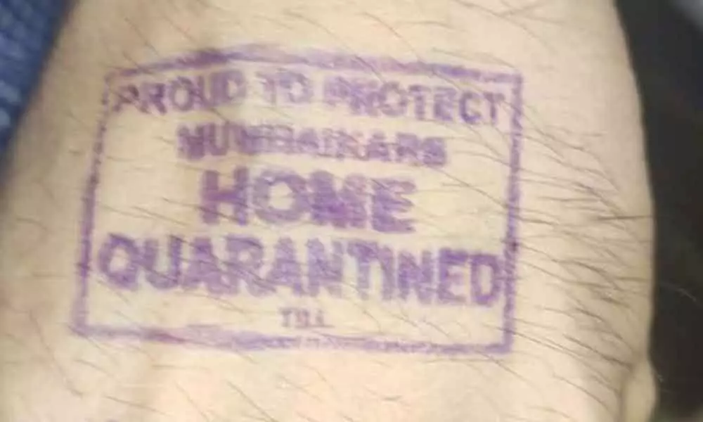 Stamped peoples entry barred before end of quarantine in Karnataka