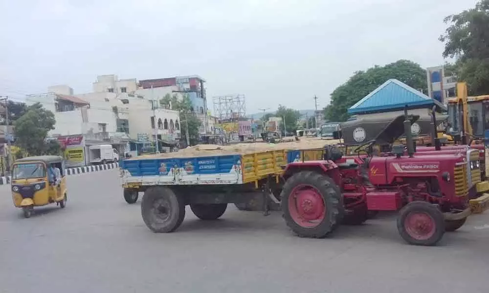 Sand tractors seized by police