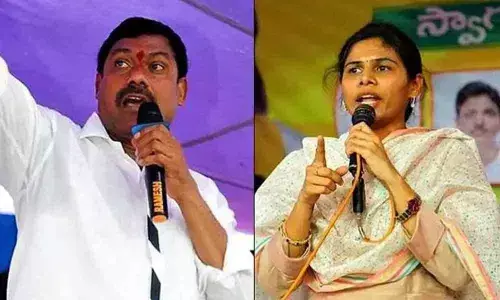 Bhuma Akhila Priya counters AV Subba Reddy says he can do politics in Allagadda