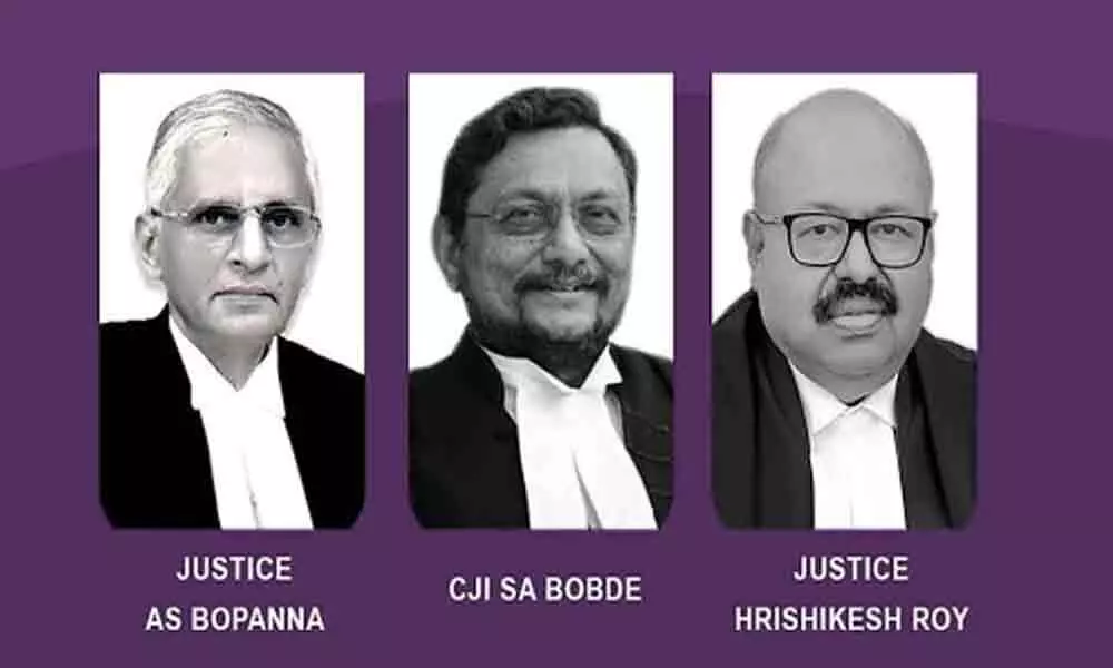 Chief Justice S.A. Bobde, Justice A.S. Bopanna and Justice Hrishikesh Roy