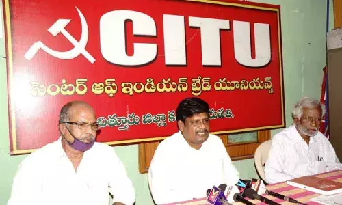 Tirupati: CITU district general secretary K Murali says reinstatement of ousted employees demanded