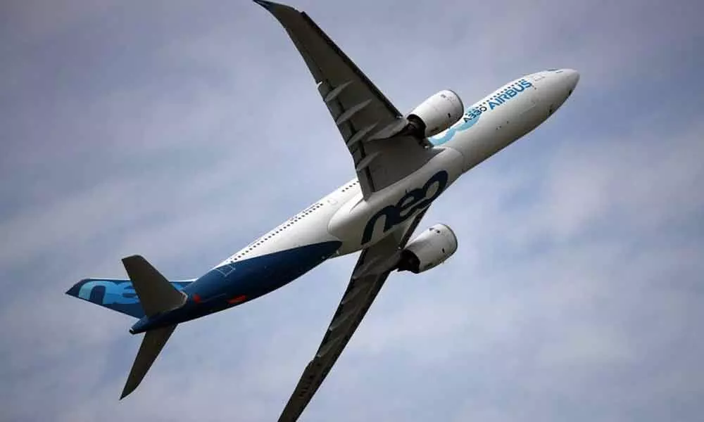 Airbus A330 performs a demonstration flight at Paris Air Show, in Le Bourget, north east of Paris.