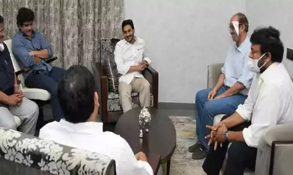Chiranjeevi and Tollywood delegation met with state chief minister YS Jagan Mohan Reddy