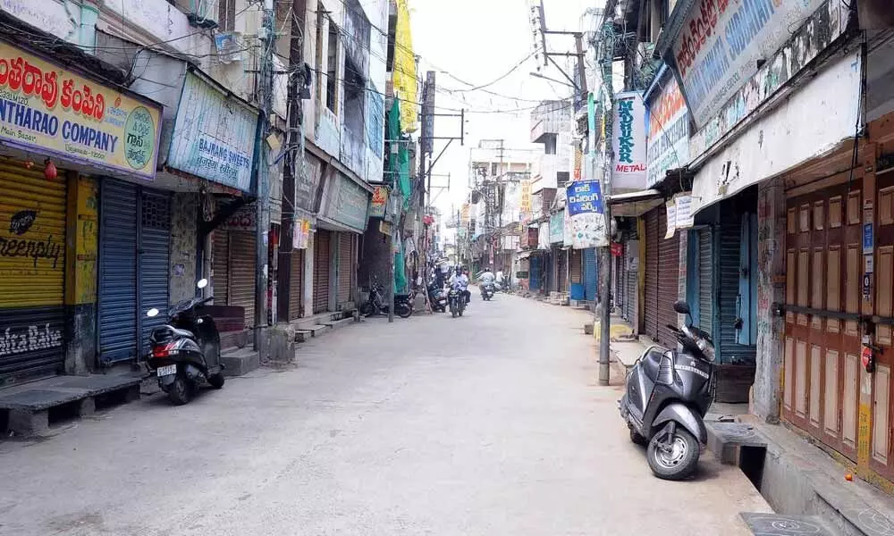 Curfew like situation prevailed in old city and other containment areas in Vijayawada on Wednesday