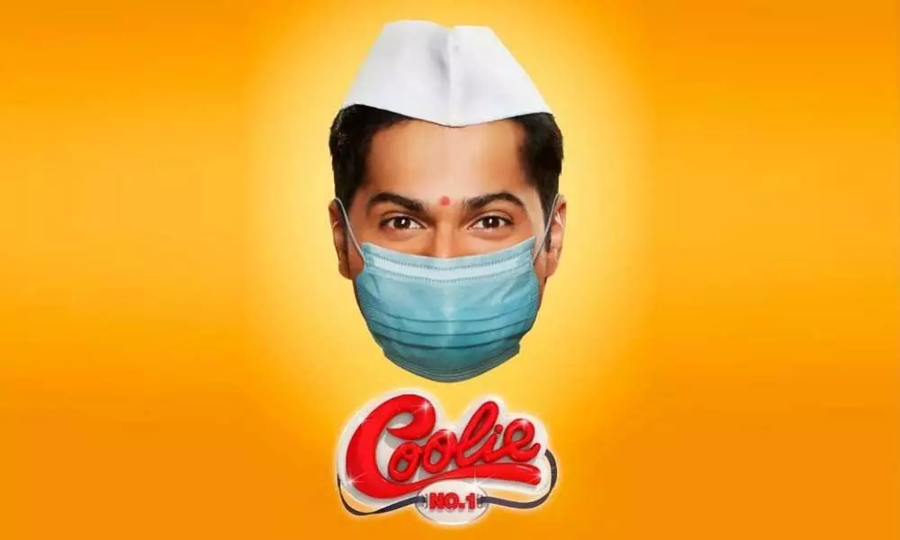 Varun Dhawan Masks Up In This Coolie No.1 Post