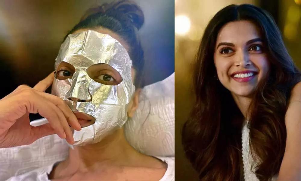 Bollywood Actress Deepika Padukone Gears Up For Weekend With A Metallic Mask