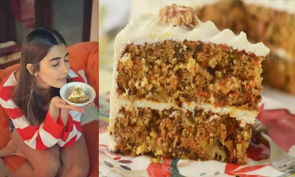 Happy Sunday: Enjoy Your Weekend With A Yummy Carrot Cake Just Like Pooja Hegde