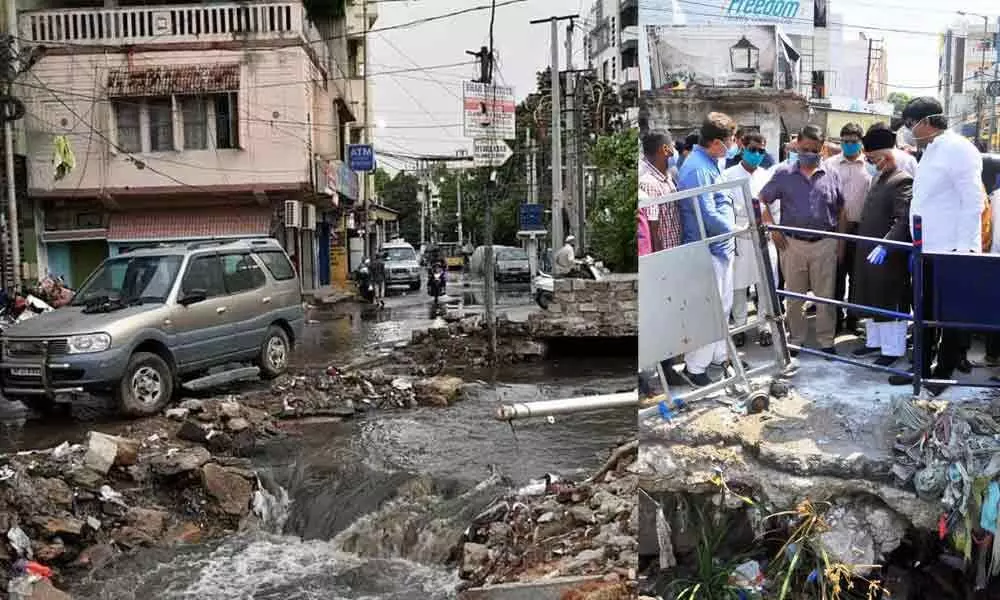 Dabeerpura nala progress at a snail’s pace; Traffic jams in other areas, too