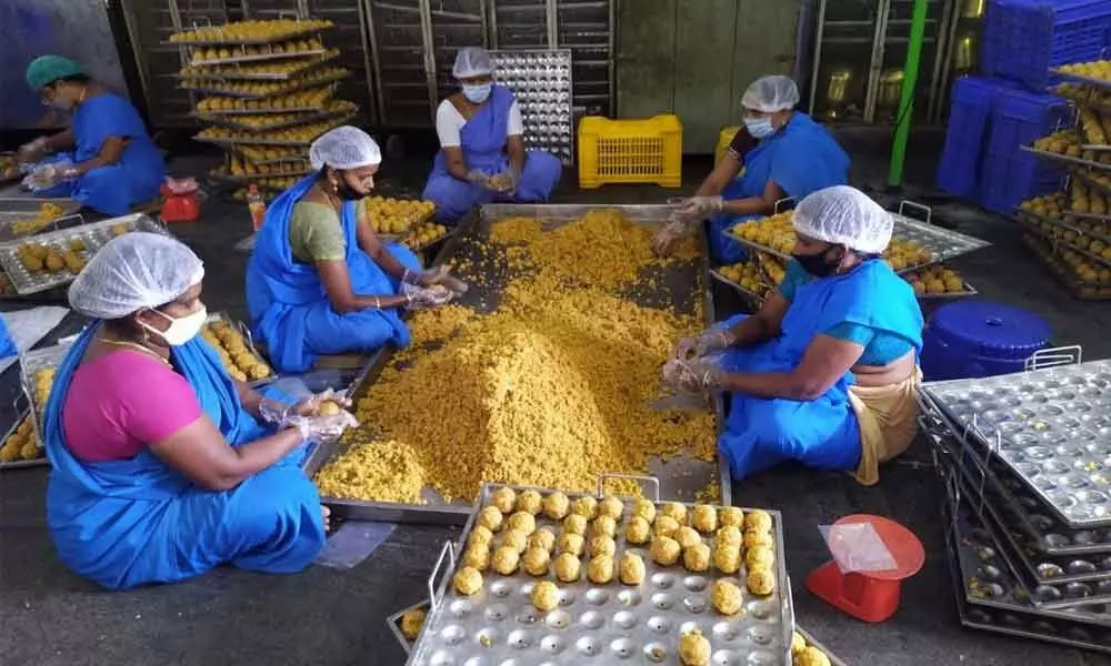 Prasadam is being made at Simhachalam temple in Visakhapatnam