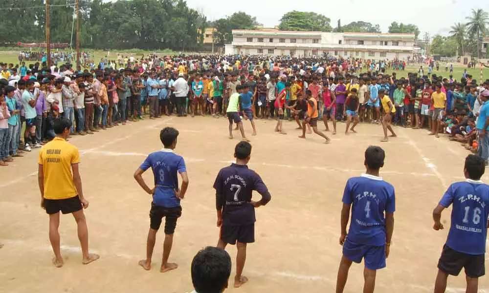 (File photo) Kabbaddi was being played at KR Stadium in Srikakulam city